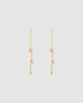 Comet Threader Gold Earrings