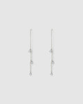 Comet Threader Silver Earrings