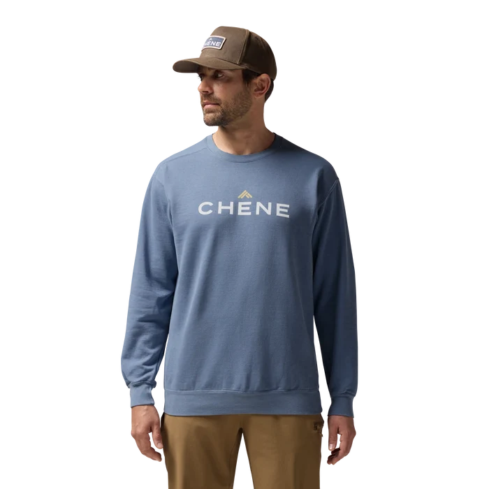 Comfort Colors Sweatshirt in Blue Jean, on model #blue_jean