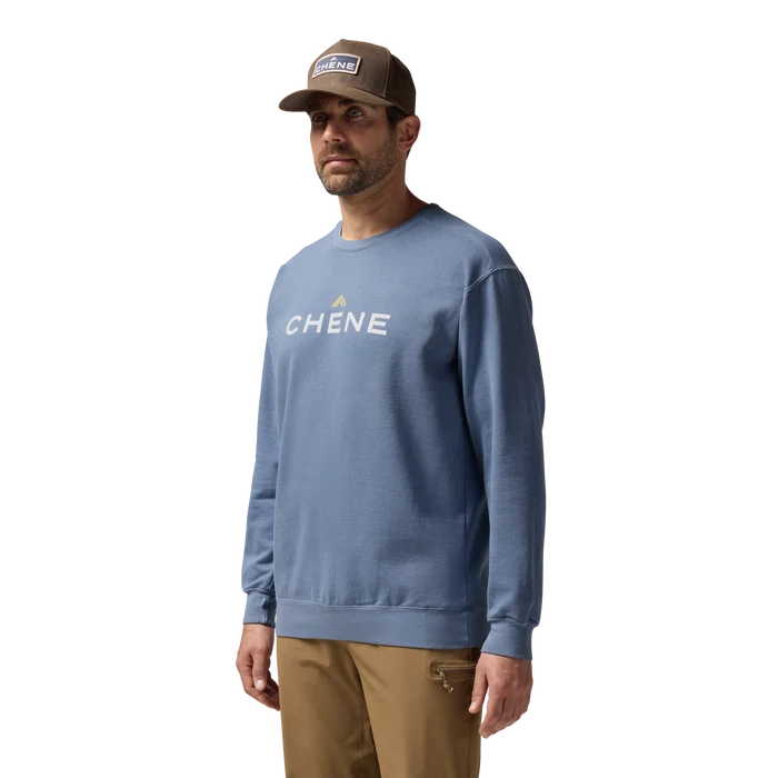 Comfort Colors Sweatshirt in Blue Jean, on model #blue_jean