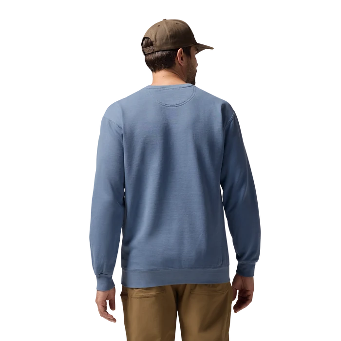 Comfort Colors Sweatshirt in Blue Jean, on model #blue_jean
