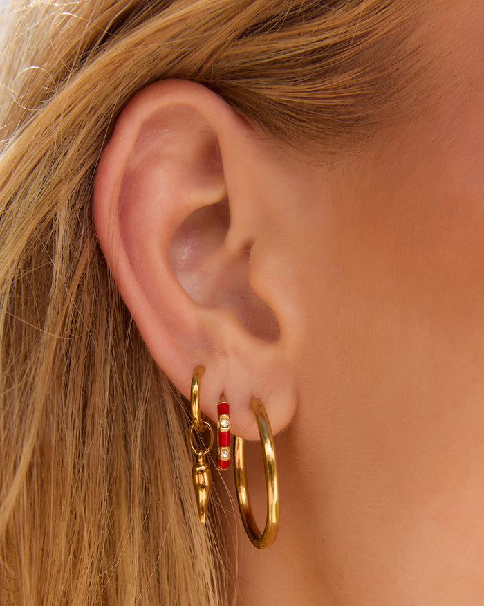Cornicello Gold Charm Earrings - Small