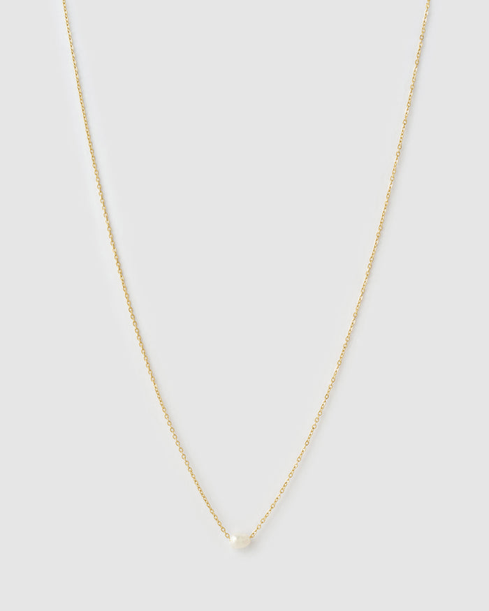 Cressida Pearl Necklace - Gold