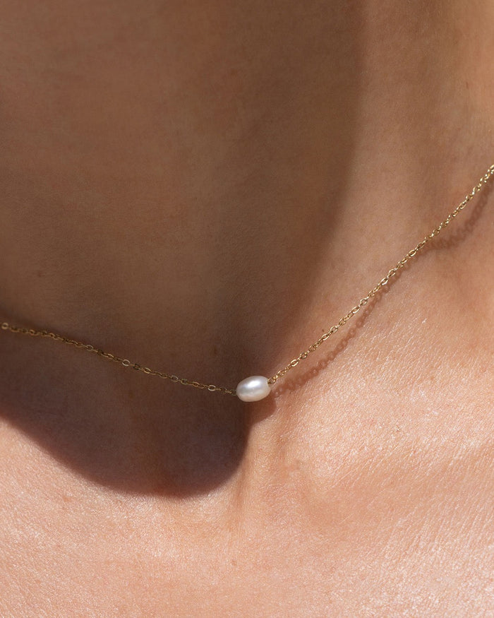 Cressida Pearl Necklace - Gold