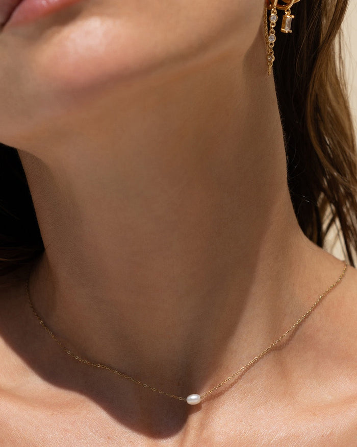 Cressida Pearl Necklace - Gold