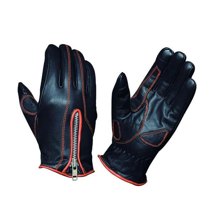 Crimson Edge - Women's Leather Motorcycle Gloves