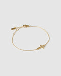 Cross Charm Gold Bracelet