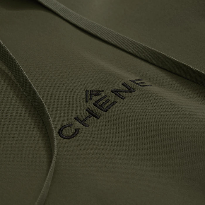 Crossover Hoodie in Cypress, fabric detail #cypress