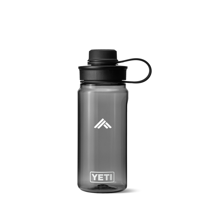 Custom YETI Yonder 20 oz Water Bottle in Charcoal with tether cap