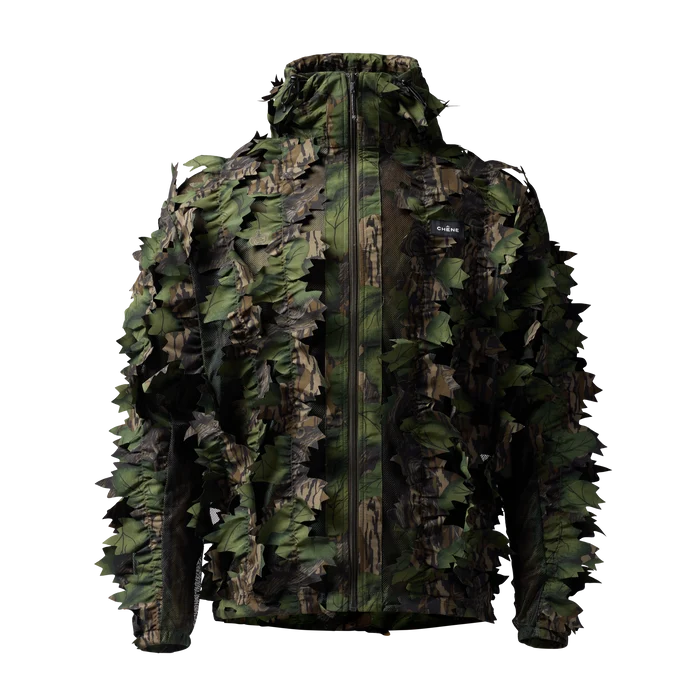 Deception Leafy Jacket in Mossy Oak Full Foliage, front view #mossy_oak_full_foliage