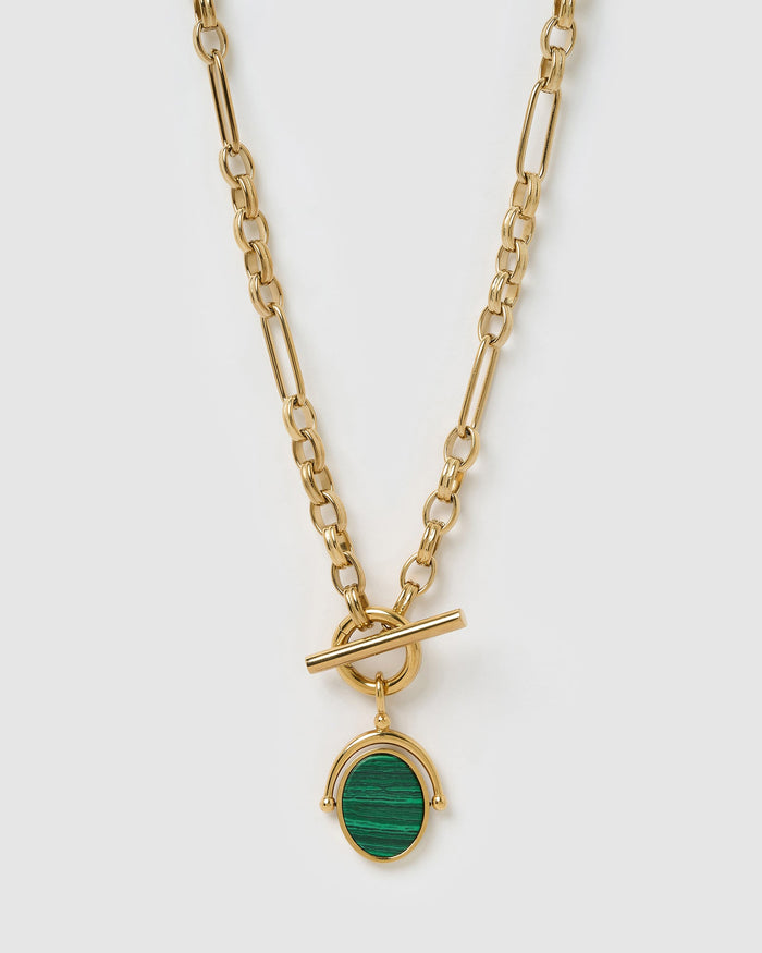 Delilah Spinner Necklace - Malachite