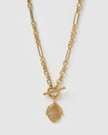 Delilah Spinner Necklace - Rose Quartz