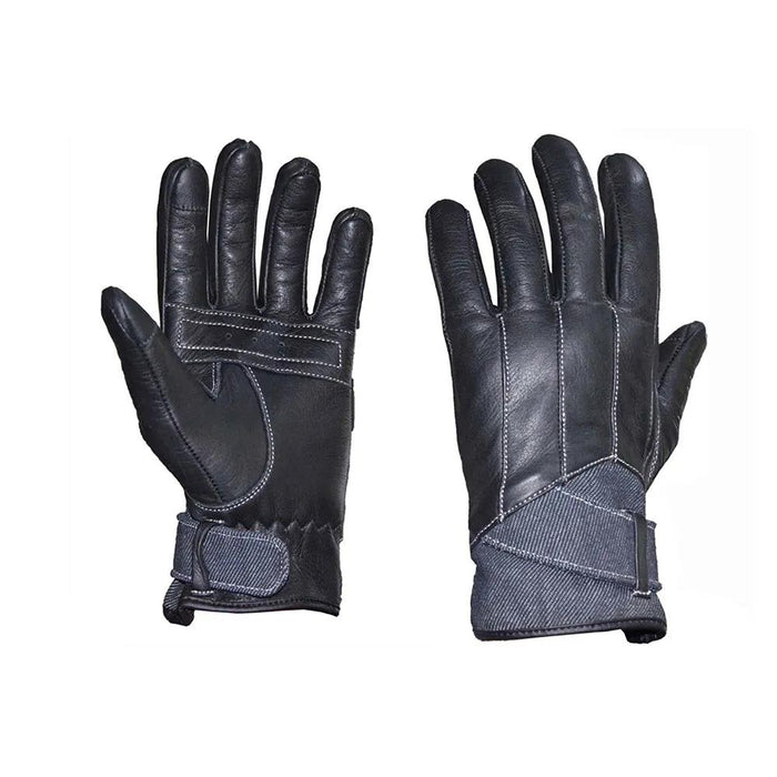 DenimTrail - Women's Leather/Denim Motorcycle Gloves