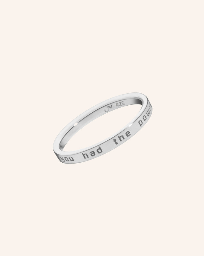 Dorothy Poesy Sterling Silver Stackable Ring