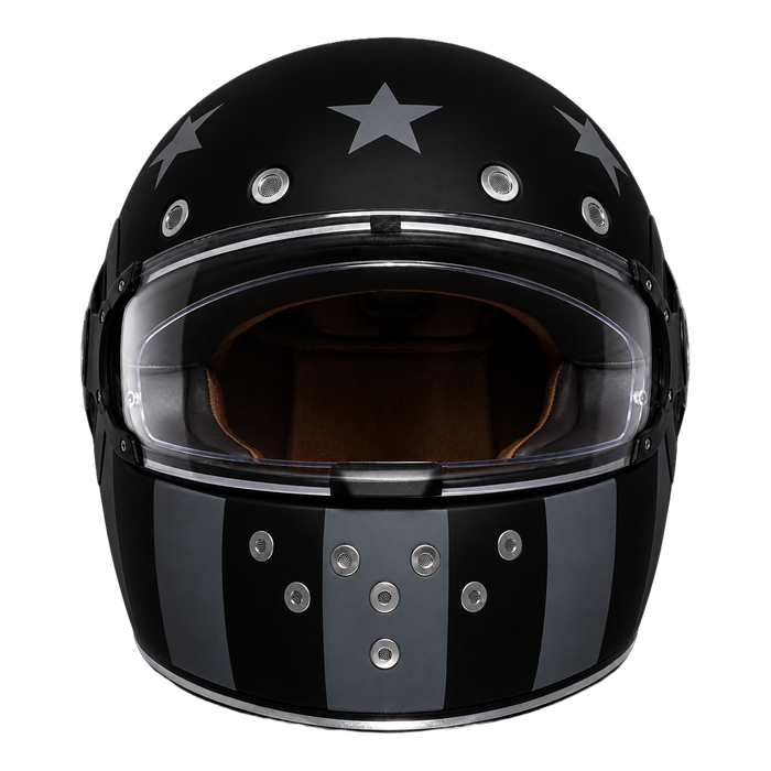 D.O.T. & ECE Daytona Retro Full Face Motorcycle Helmet: Vintage Style for Men, Women, & Youth - W/ Captain America Stealth