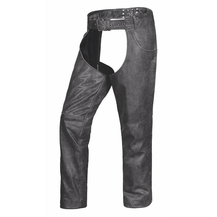 Dragster - Unisex Leather Motorcycle Chaps with Jeans Pockets