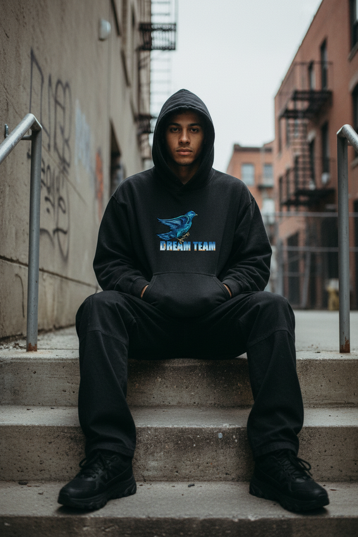 DreamTeam Men's Hoodie - Hood Up