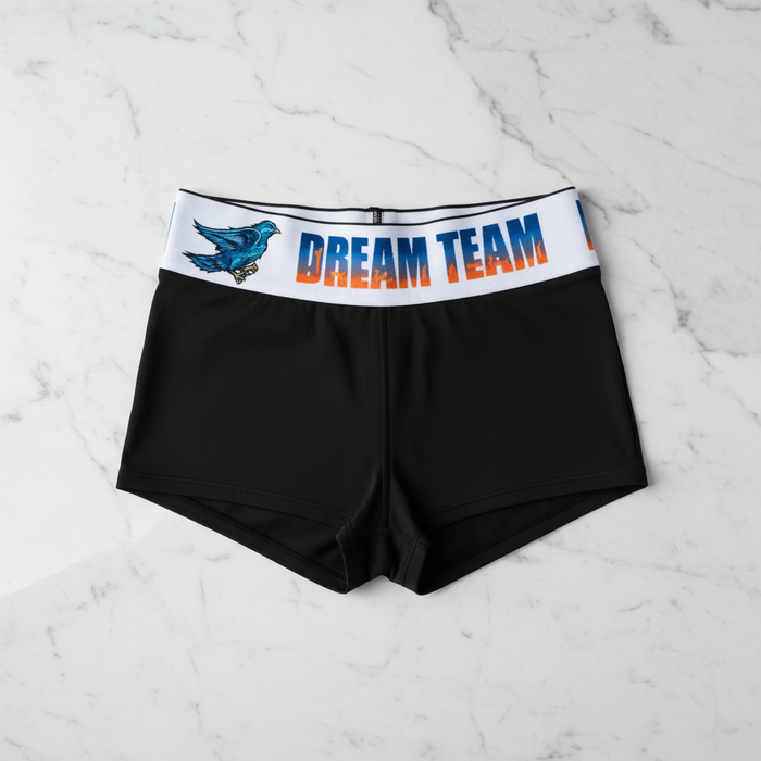 DreamTeam Women's Booty Shorts - Flat Lay