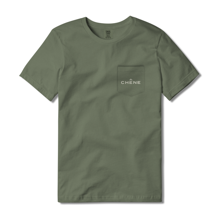 Duck Patch Tee S/S in Moss, front view #moss