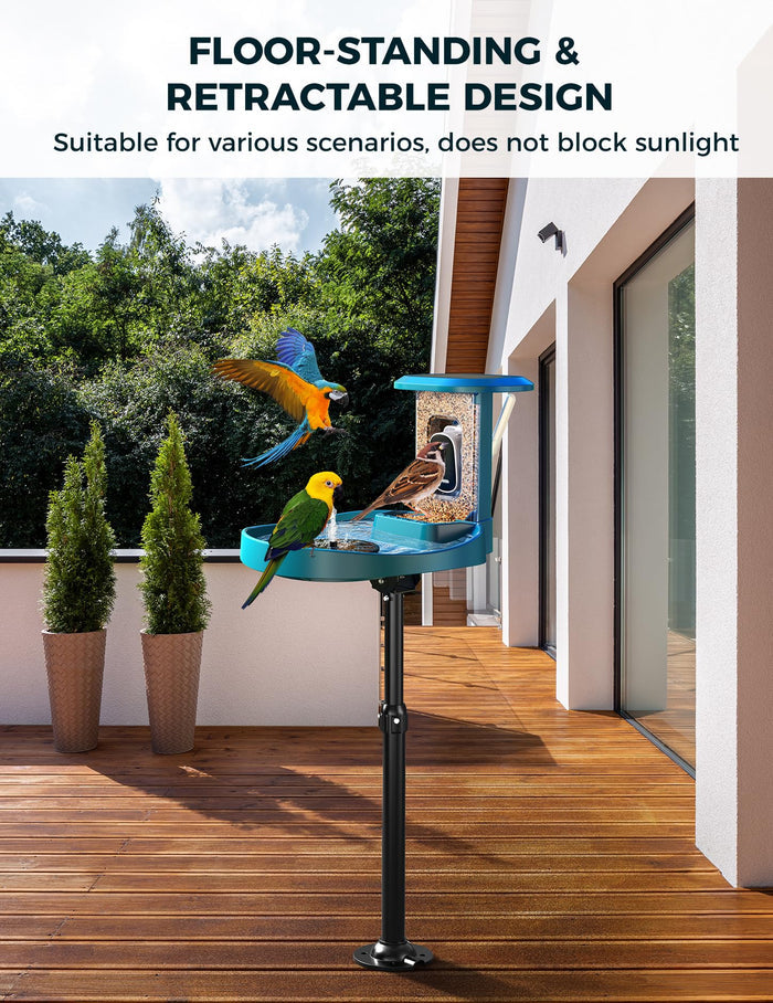EAST OAK 2-in-1 Smart Bird Feeder with Camera and Bird Bath
