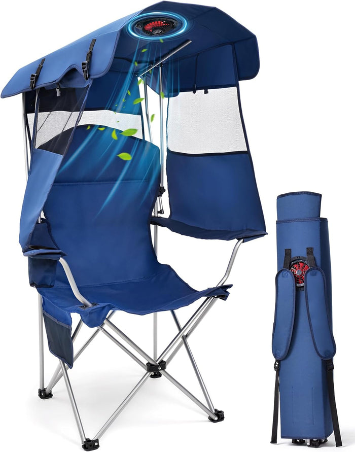 East Oak Canopy Chair with Fan – USB Fan, Battery Pack NOT Included