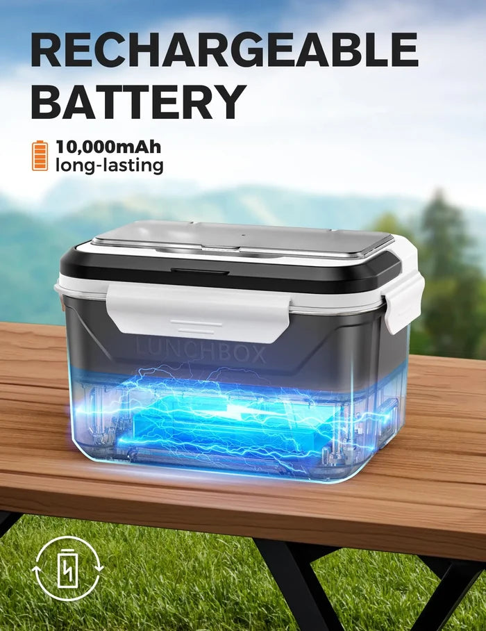 EAST OAK Cordless Electric Lunch Box for Adults 1.3L with Double Layer Bag