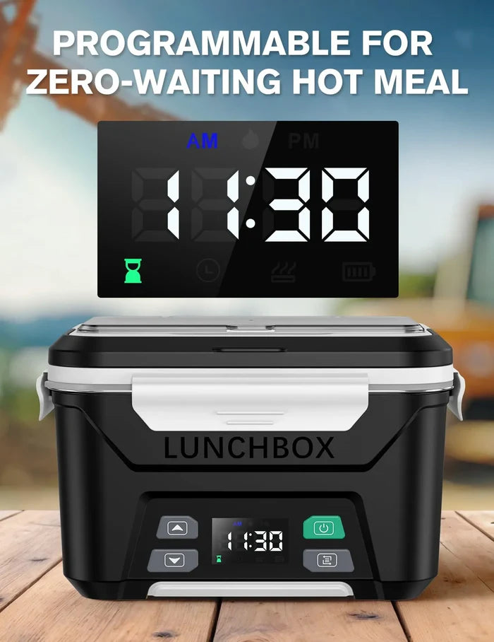 EAST OAK Cordless Electric Lunch Box for Adults 1.3L with Double Layer Bag
