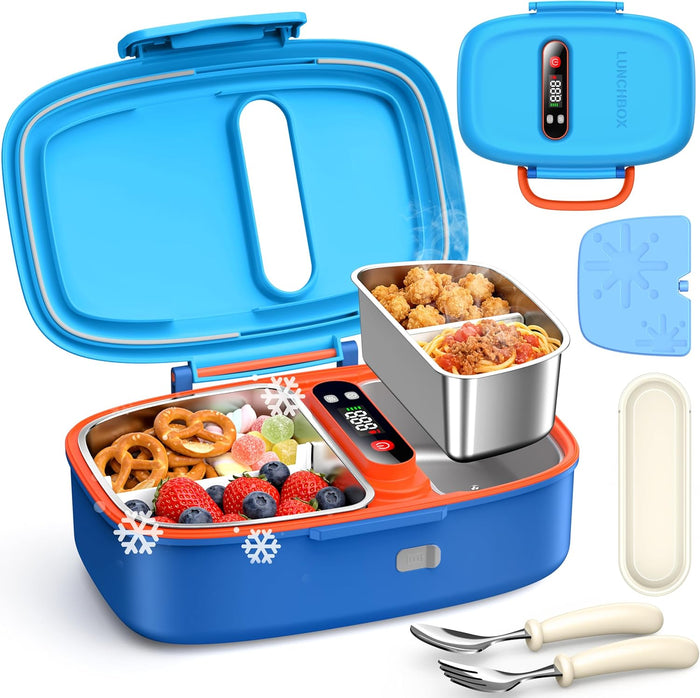 EAST OAK Cordless Electric Lunch Box for Kids with Ice Pack