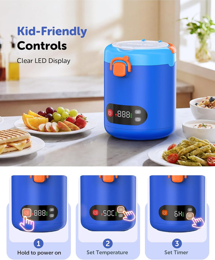 EAST OAK Heated Lunch Box for Kids