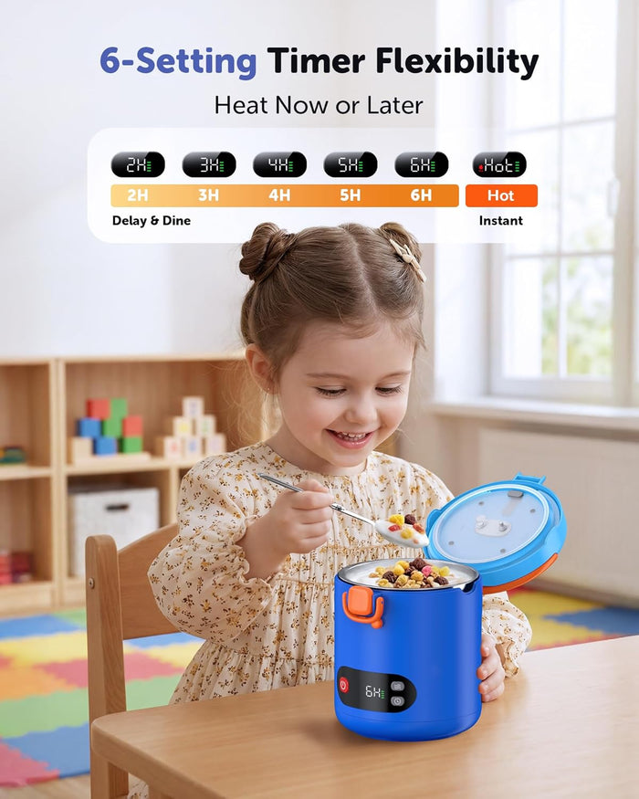 EAST OAK Heated Lunch Box for Kids