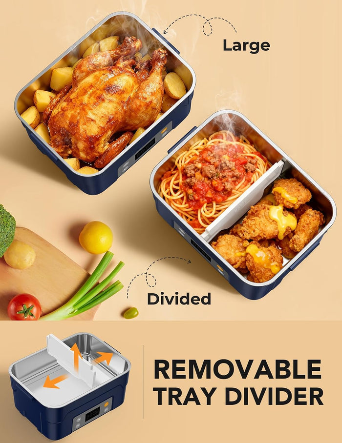 EAST OAK XL 6.3-Cup/1.5L Cordless Electric Lunch Box for adults