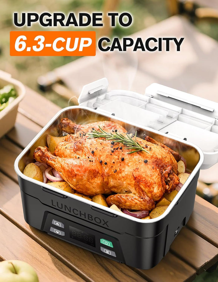 EAST OAK XL 6.3 Cups Cordless Electric Lunch Box for Adults