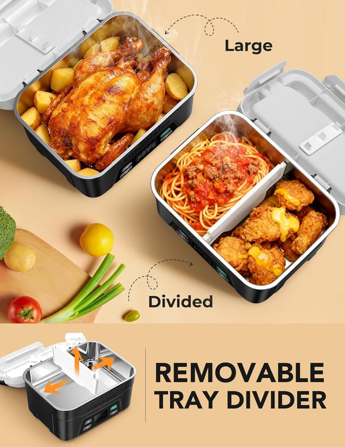 EAST OAK XL 6.3 Cups Cordless Electric Lunch Box for Adults