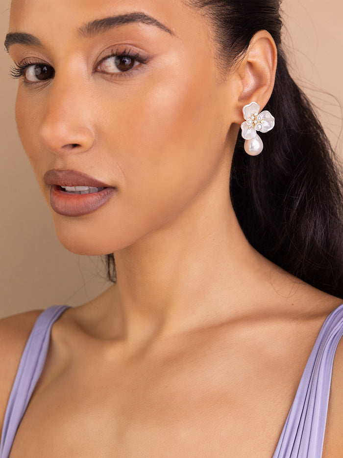Olive & Piper Eden Floral Statement Earrings