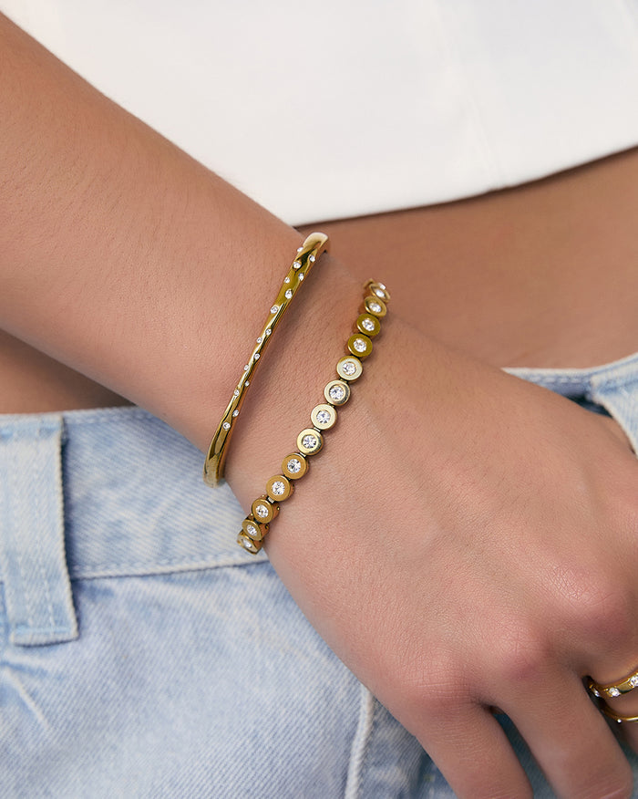 Eden Gold Cuff - Stone