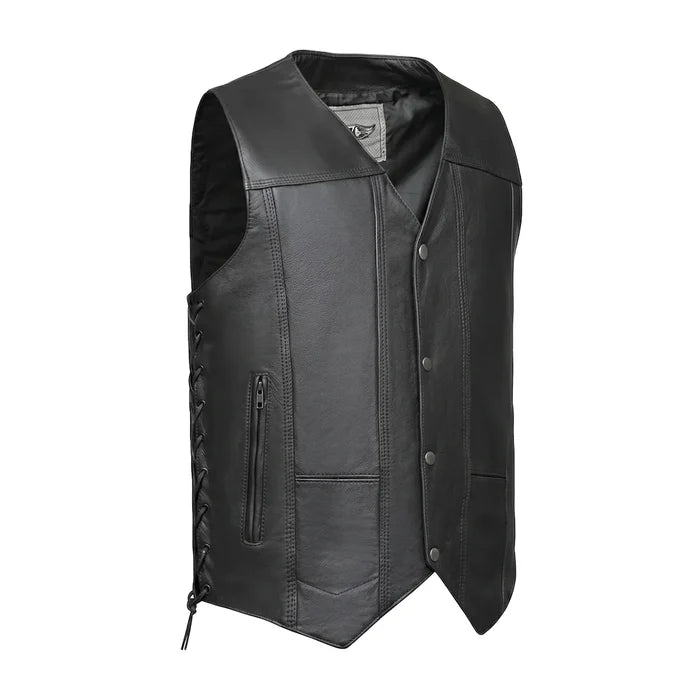 El Paso - Men's Motorcycle Leather Vest