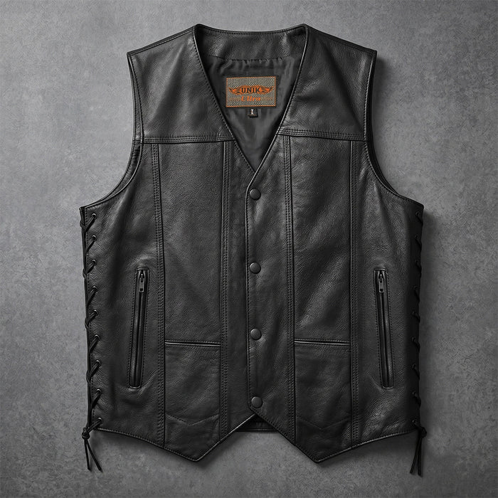 El Paso - Men's Motorcycle Leather Vest