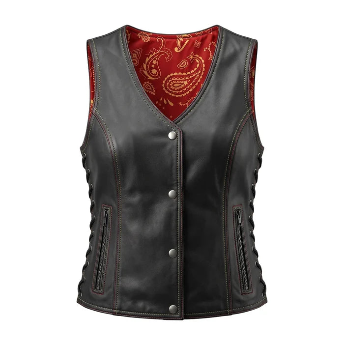 Ember - Women's Motorcycle Leather Vest