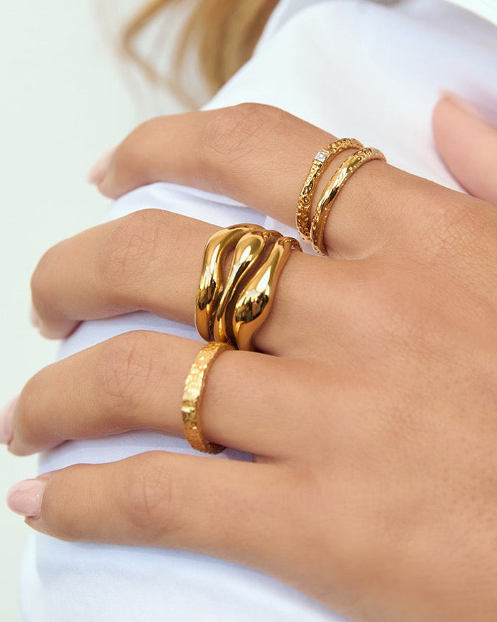 Emprezo Gold Ring Stack