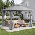 EO Living 8' x 8' Outdoor Patio Gazebo, Khaki