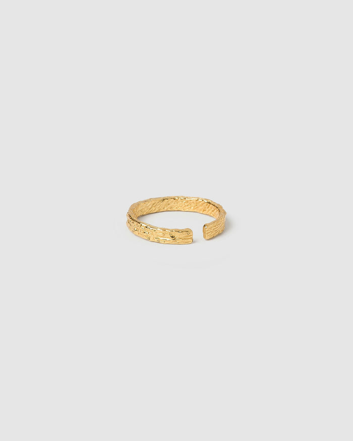 Eros Gold Textured Ring - Small