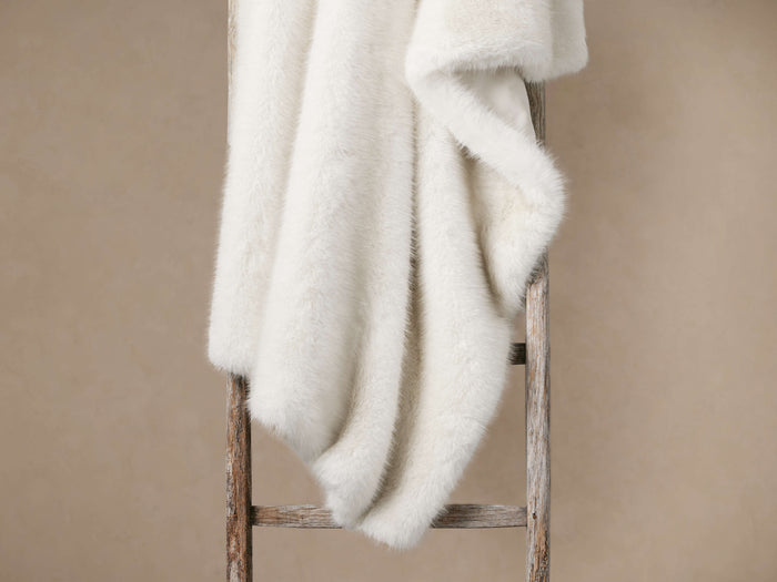 Fairbanks Faux Fur Ivory Oversized Throw (1 of 2)
