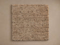 Square Farris Rug Swatch in beige with a textured, plush surface on a neutral background, showing color and construction details.