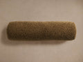 Olive Faux Sherpa Bolster Pillow, cylindrical, with a plush, textured surface, lying horizontally on a neutral background.