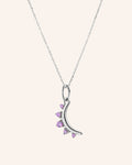 February Amethyst “Moon” Birthstone Necklace