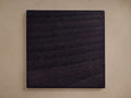 Jordan Finish Board: Dark espresso square wood sample with horizontal grain, centered on a light beige background.