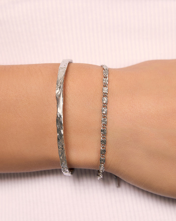 Fireball Bracelet Stack - Silver