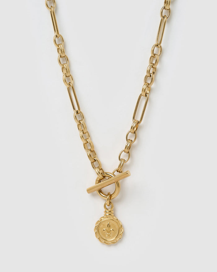 Fleur De Lis Gold Necklace