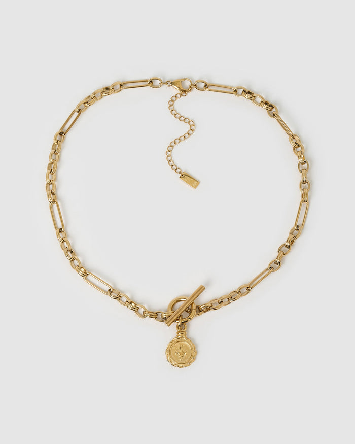 Fleur De Lis Gold Necklace