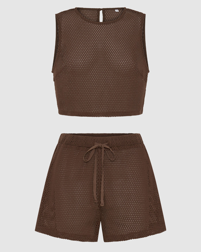 Florence Shorts Set - Chocolate
